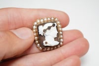 Image 4 of Early Victorian 14k Yellow Gold, High Relief Carved Stone Cameo - Lovely Lady in Profile Cameo Br...