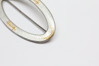 Image 5 of Art Deco Sterling and Glass Enamel Hair Barrette or Scarf Pin - Solid Sterling Silver with Enamel