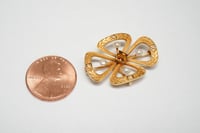 Image 3 of Art Nouveau 14k Gold, Pearl, and Seed Pearls Brooch - Chatelaine Pin - Exquisite and All Original
