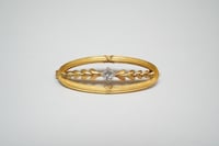 Image 1 of Antique 18kt Yellow Gold, Diamond Scarf Pin - Truly an Exquisite Old Brooch - Wreath Style