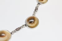 Image 6 of Vintage Artisan Made Sterling Silver, Operculum Necklace - Hand Fabricated