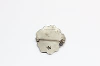 Image 6 of Art Nouveau Sterling Silver Poppy Blossom Brooch - Antique Pin - All Original 1890s Era Brooch