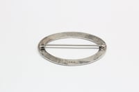 Image 6 of Art Deco Sterling and Glass Enamel Hair Barrette or Scarf Pin - Solid Sterling Silver with Enamel