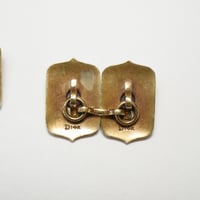 Image 5 of Phenomenal, Art Nouveau 14k Yellow Gold, Pink Star Sapphire Cuff Links - Exquisite Original Art N...