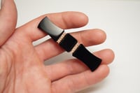 Image 8 of Victorian 14kt Yellow Gold, Carved Onyx Bar Pin, with Seed Pearl Accents - Truly an Exquisite Old...