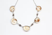 Image 8 of Vintage Artisan Made Sterling Silver, Operculum Necklace - Hand Fabricated