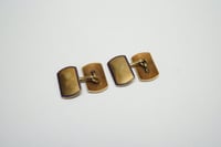 Image 1 of Art Deco 14k Yellow Gold Cuff Links - Exquisite Original Art Deco, Edwardian Era Cuff Links - Sig...