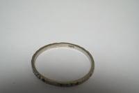 Image 3 of Antique 18k White Gold Pattern Band - Vintage White Gold Pattern Band - Rare, Size 8
