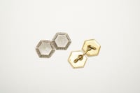 Image 1 of Art Deco 14k Gold, Platinum Cuff Links - Exquisite Quality and Original Patina