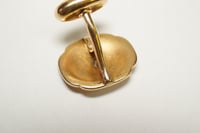 Image 2 of Victorian 14k Gold, Diamond Cuff Links - Old European Cut Diamonds - Hand Engraved