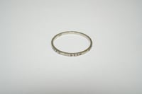 Image 4 of Antique 18k White Gold Pattern Band - Vintage White Gold Pattern Band - Rare, Size 8