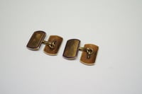 Image 3 of Art Deco 14k Yellow Gold Cuff Links - Exquisite Original Art Deco, Edwardian Era Cuff Links - Sig...