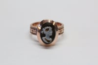 Image 1 of Victorian 14k Rose Gold, Sardonyx Hardstone Cameo Ring - Hand-Carved - Exceptional