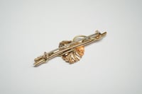Image 6 of Antique, Victorian 14k Two-Tone Gold Grape Leaf and Branch Brooch - Exquisite Patina