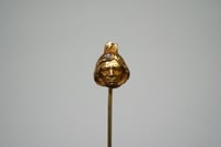 Image 2 of Antique 14k Gold, Diamond American Indian Motif Stick Pin - Antique, Native American Motif - Anti...