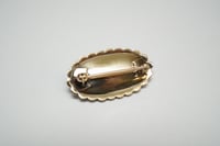 Image 5 of Victorian 18kt Yellow Gold, Jadeite, and Seed Pearl Pin - Truly an Exquisite Old Brooch