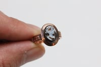 Image 2 of Victorian 14k Rose Gold, Sardonyx Hardstone Cameo Ring - Hand-Carved - Exceptional