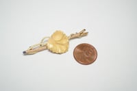 Image 7 of Antique, Victorian 14k Two-Tone Gold Grape Leaf and Branch Brooch - Exquisite Patina