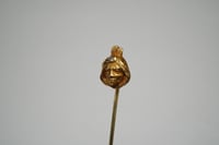 Image 3 of Antique 14k Gold, Diamond American Indian Motif Stick Pin - Antique, Native American Motif - Anti...