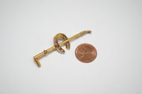 Image 5 of Antique 14kt Gold Equestrian, Horseshoe and Crop Bar Pin - Truly Exquisite Patina - Good Luck - S...