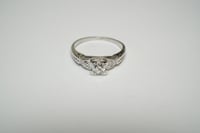 Image 1 of Antique, Dainty Platinum and Diamond Solitaire Ring - .25 Carat Center Diamond - Timeless, Classi...
