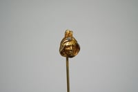 Image 4 of Antique 14k Gold, Diamond American Indian Motif Stick Pin - Antique, Native American Motif - Anti...
