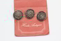 Image 4 of Antique English Sterling Silver Ornate Buttons - Large Scale Silver Coat Buttons - Dated 1901 - H...