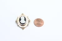 Image 4 of Antique 14k Yellow Gold, Hardstone Agate Cameo - Lovely Lady in Profile Cameo Brooch or Pin