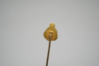 Image 5 of Antique 14k Gold, Diamond American Indian Motif Stick Pin - Antique, Native American Motif - Anti...