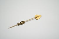 Image 6 of Antique 14k Gold, Diamond American Indian Motif Stick Pin - Antique, Native American Motif - Anti...