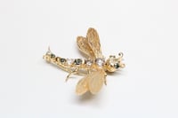 Image 4 of Mid-Century 14k, Fancy Diamonds Dragonfly Insect Brooch