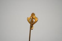 Image 6 of Art Nouveau 14k Gold, Pearl and Diamond Ribbon Style Stick Pin - Exquisite Art Nouveau Style - Na...