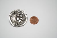 Image 7 of Art Nouveau Sterling Silver, Figural, Floral Brooch - Exquisite Woman in Profile - Made by Foster...