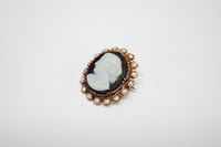 Image 3 of Early Victorian 18k Yellow Gold, Hardstone Agate Cameo - Lovely Lady in Profile Cameo Brooch or P...