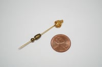 Image 7 of Antique 14k Gold, Diamond American Indian Motif Stick Pin - Antique, Native American Motif - Anti...