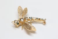 Image 5 of Mid-Century 14k, Fancy Diamonds Dragonfly Insect Brooch