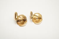 Image 8 of Victorian 14k Gold, Diamond Cuff Links - Old European Cut Diamonds - Hand Engraved