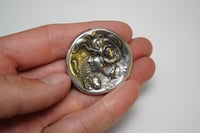 Image 8 of Art Nouveau Sterling Silver, Figural, Floral Brooch - Exquisite Woman in Profile - Made by Foster...
