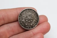 Image 6 of Antique English Sterling Silver Ornate Buttons - Large Scale Silver Coat Buttons - Dated 1901 - H...