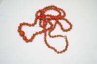 Image 7 of Vintage Red Coral Graduated Bead Necklace - 30" Total Length
