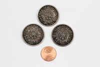 Image 8 of Antique English Sterling Silver Ornate Buttons - Large Scale Silver Coat Buttons - Dated 1901 - H...