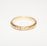 Image 4 of Vintage 22k Yellow Gold Pattern Wedding Band - 2.75mm Wide Wedding Band - Lovely High Karat Gold