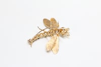 Image 8 of Mid-Century 14k, Fancy Diamonds Dragonfly Insect Brooch