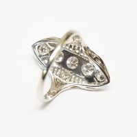 Image 5 of Edwardian Style 18k White Gold, Diamond Filigree Ring - ~.70ct Total Weight in Diamonds - Mid Cen...