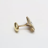 Image 4 of Art Deco 14k Green Gold, Sapphire Cuff Links