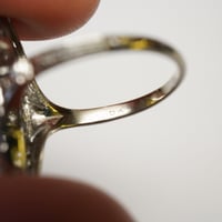 Image 7 of Edwardian Style 18k White Gold, Diamond Filigree Ring - ~.70ct Total Weight in Diamonds - Mid Cen...