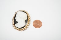 Image 10 of Large, Exquisite Early Victorian 18k Yellow Gold, Hardstone Agate Cameo - Mourning Brooch - Excep...