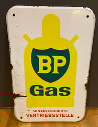 Image 1 of Vintage (ca. 1950s) Enamel German BP Gas Sign