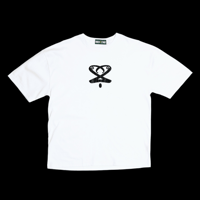 Image 1 of WHITE ABSTRACT TEE