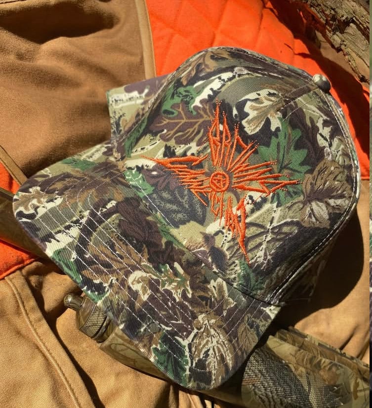 Image of ORANGE CAMO HAT 